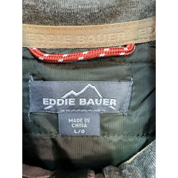 Eddie Bauer Mens Quarter-Zip Kit Pullover Large Green Outdoor - Picture 2 of 13